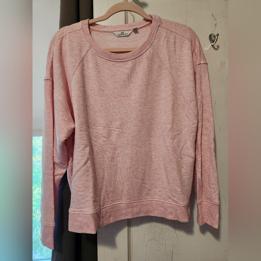 EUC Vineyard Vines Dreamcloth Crewneck Pullover in Pink Cloud Heather